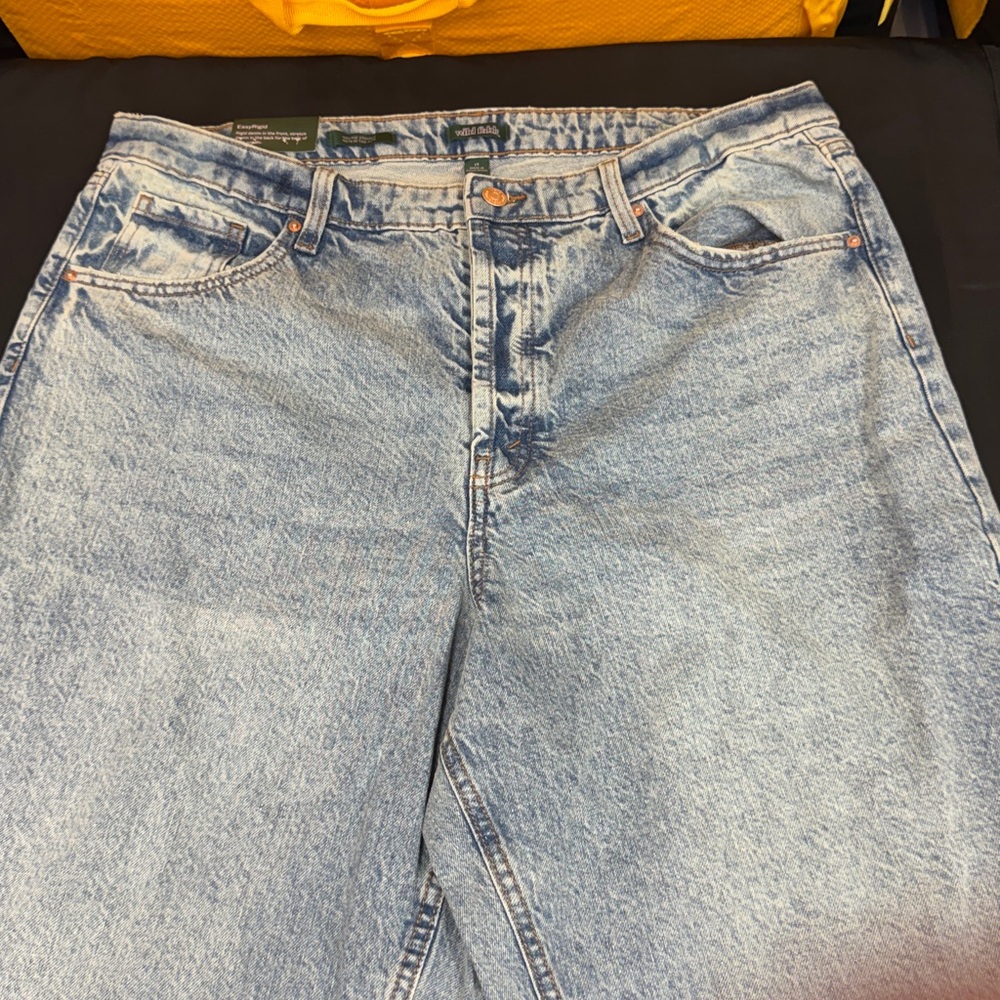 Wild Fable Classic Blue Denim Jeans high rise straight size 17 easyrigid new